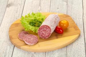 Italienische trockene Salami-Schweinewurst foto