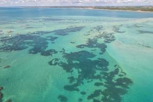 luftaufnahme der riffe von maragogi, umweltschutzgebiet korallenküste, maragogi, alagoas, brasilien. foto