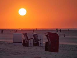 Sonnenuntergang auf der Insel Juist foto