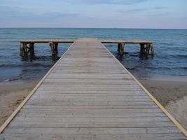 Der Strand von Sopot in Polen foto