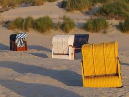 Sonnenuntergang am Strand der Insel Juist foto