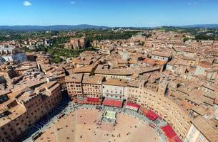 piazza del campo, campo-platz in siena, toskana, italien. foto