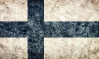 Finnland-Grunge-Flagge. Artikel aus meiner Vintage-Retro-Flaggen-Sammlung foto