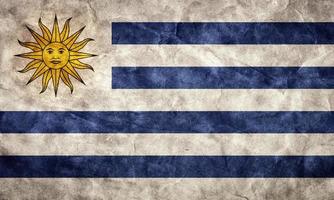 Uruguay-Grunge-Flagge. Artikel aus meiner Vintage-Retro-Flaggen-Sammlung foto