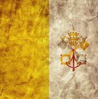Vatikanstadt-Grunge-Flagge. Artikel aus meiner Vintage-Retro-Flaggen-Sammlung foto
