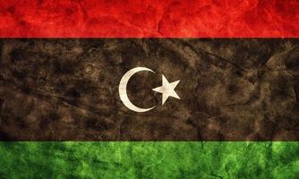 Libyen-Grunge-Flagge. Artikel aus meiner Vintage-Retro-Flaggen-Sammlung foto