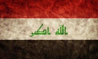 Irak-Grunge-Flagge. Artikel aus meiner Vintage-Retro-Flaggen-Sammlung foto