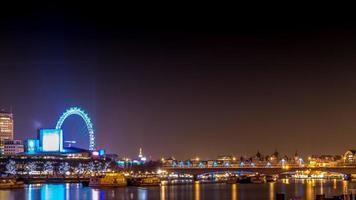 London Eye Landscape Night foto
