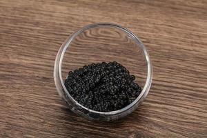 luxus stör fisch schwarzer kaviar foto