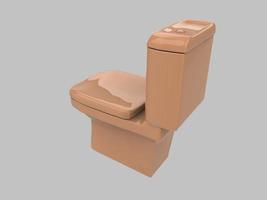 klassische isolierte sitzschrank toilette wc porzellan 3d illustration foto