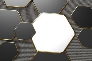 3d wallpaper hexagon gold modern color network tech inovative foto