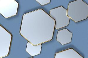 3d wallpaper hexagon gold modern color network tech inovative foto