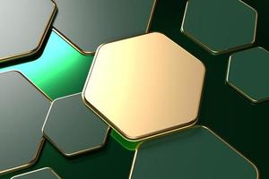 3d wallpaper hexagon gold modern color network tech inovative foto