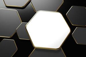 3d wallpaper hexagon gold modern color network tech inovative foto