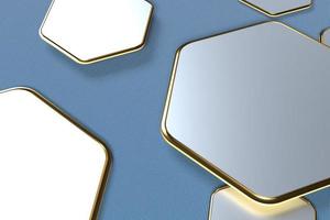 3d wallpaper hexagon gold modern color network tech inovative foto