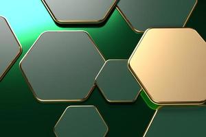 3d wallpaper hexagon gold modern color network tech inovative foto