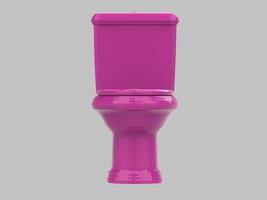 Toilettenschrank Badezimmer WC Wasser rosa 3D-Darstellung foto