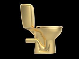 goldene wc toilettentoilette 3d illustration foto