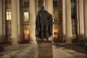 US Treasury Department Albert Gallatin Statue Washington DC