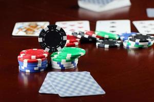Pokerchips Karten foto