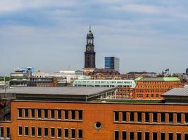 Hdr-Skyline-Blick auf Hamburg foto