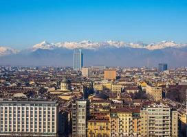 hdr-luftaufnahme von turin foto