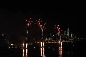Feuerwerk über Hudson River foto