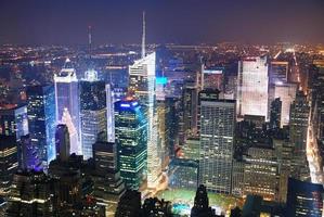 Luftaufnahme der Skyline von New York City Manhattan Times Square