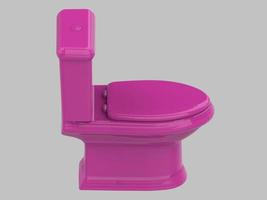 Toilettenschrank Badezimmer WC Wasser rosa 3D-Darstellung foto