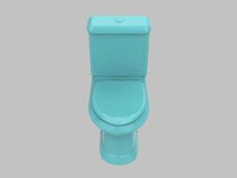 hellblaue toilette wc illustration 3d foto