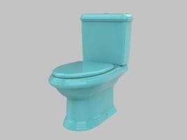 hellblaue toilette wc illustration 3d foto