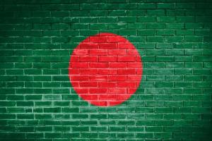 Bangladesch Flagge Wand Textur Hintergrund foto