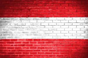 Österreich Flagge Wand Textur Hintergrund foto