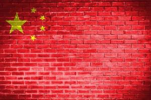 China Flagge Wand Textur Hintergrund foto