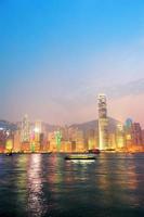 Hong Kong Victoria Hafen Morgen foto