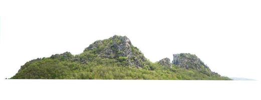 Felsengebirgsisolat auf weißem Hintergrund foto