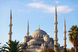 blaue Moschee in Istanbul an einem sonnigen Tag