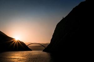 Sonnenuntergang am Yangzi Fluss foto