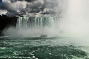 Ein Blick auf die Niagarafälle von der kanadischen Seite foto