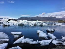 Die Jökulsarlon-Gletscherlagune in Island foto