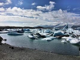 Die Jökulsarlon-Gletscherlagune in Island foto