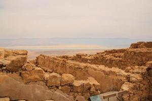 ein blick auf die alte jüdische festung masada in israel foto