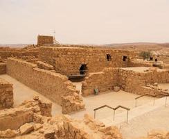 ein blick auf die alte jüdische festung masada in israel foto