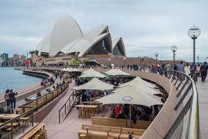 Sydney, Australien - 31. Mai 2015 - Sydney Opera House am bewölkten Tag, Sydney, Australien. foto