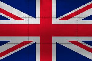 Flagge des Vereinigten Königreichs auf Metall foto