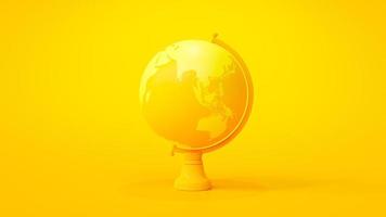 gelber Globus auf Ständer. foto