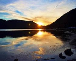 Sonnenaufgang am Hudson River foto