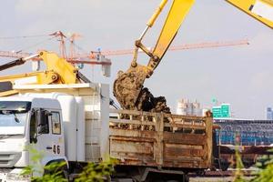 Bulldozer arbeitet foto