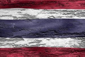 3D-Darstellung einer thailändischen Flagge - realistische wehende Stoffflagge foto