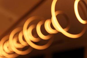 Lampe hängend verschwommen Lichtring abstrakt foto